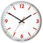 Nástenné hodiny solárne 30 cm červené