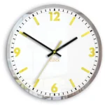 Nástenné hodiny solárne 30 cm žlté