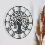 Nástenné kovové hodiny Clock Vita čierne