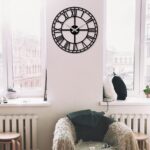 Nástenné kovové hodiny Enzoclock S002 čierne