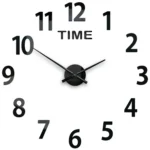 Nástenné samolepiace hodiny Amadeus Time 75 cm čierne