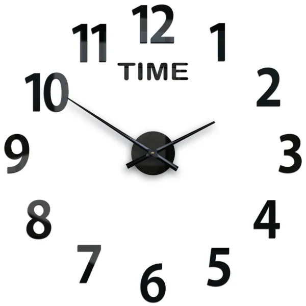 Nástenné samolepiace hodiny Amadeus Time 75 cm čierne