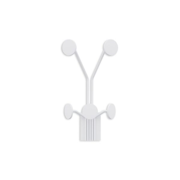 Nástenný kovový háčik Giraffe 24 cm biely