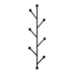 Nástenný kovový tyčový vešiak Rod 94 cm čierny