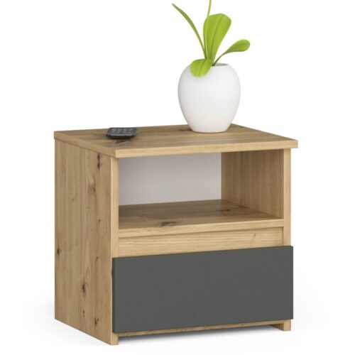 Nočný stolík CL1 40 cm dub artisan/grafitovo sivý Nočný stolík CL1 40 cm dub artisan/grafitovo sivý