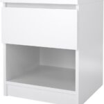 Nočný stolík Simplicitous 238 40 cm biely lesk