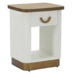 Nočný stolík Tolosa 48 cm biely/jaseň