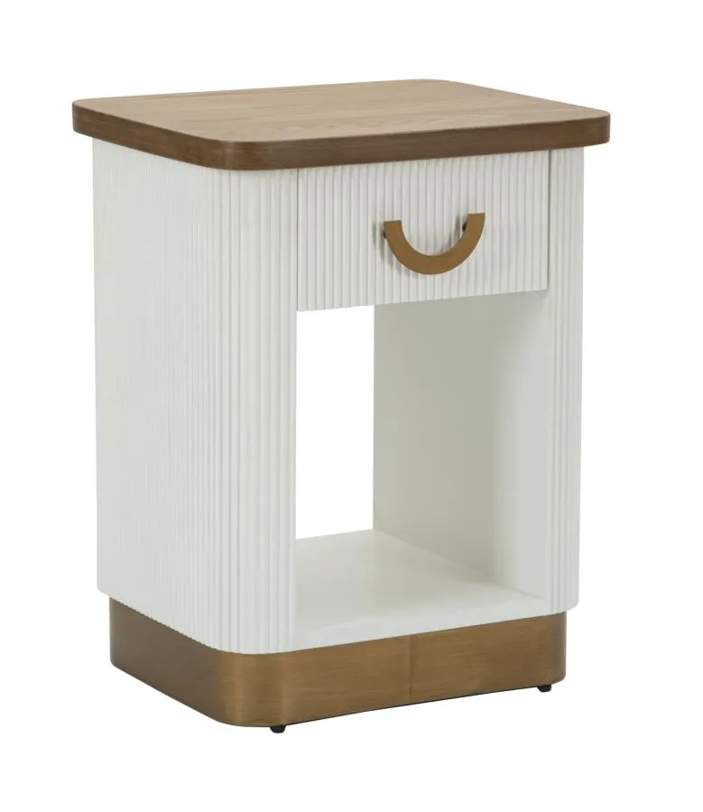 Nočný stolík Tolosa 48 cm biely/jaseň Nočný stolík Tolosa 48 cm biely/jaseň