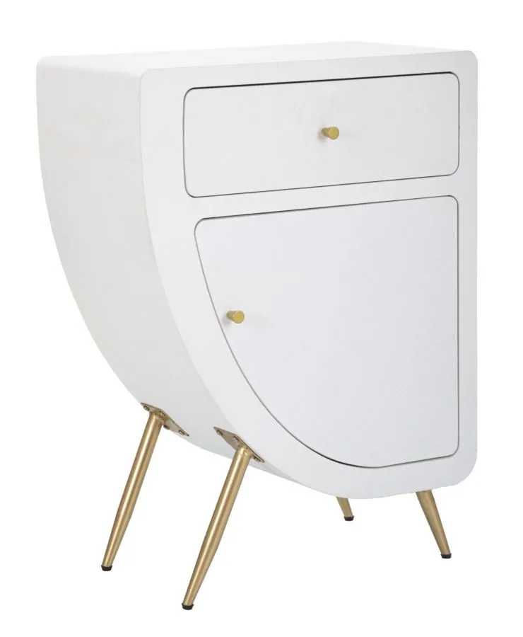 Nočný stolík Venus 60 cm biely/zlatý Nočný stolík Venus 60 cm biely/zlatý