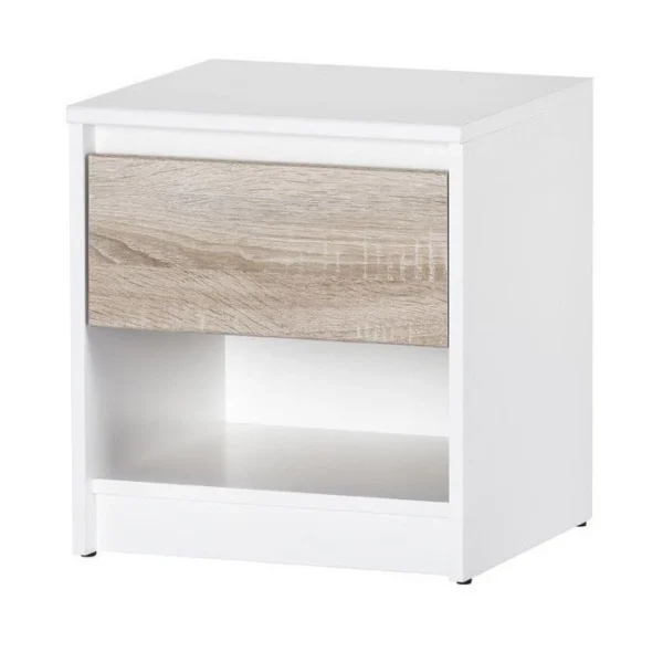 Nočný stolík Wenecja 05 42 cm biely/dub Sonoma