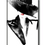 Obraz na plátne Dáma v čiernom 50x70 cm