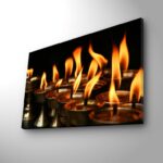 Obraz s LED osvetlením SVIT SVIEČOK 24 45 x 70 cm