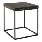 Odkladací stolík Barossa 40 cm mramor/čierny