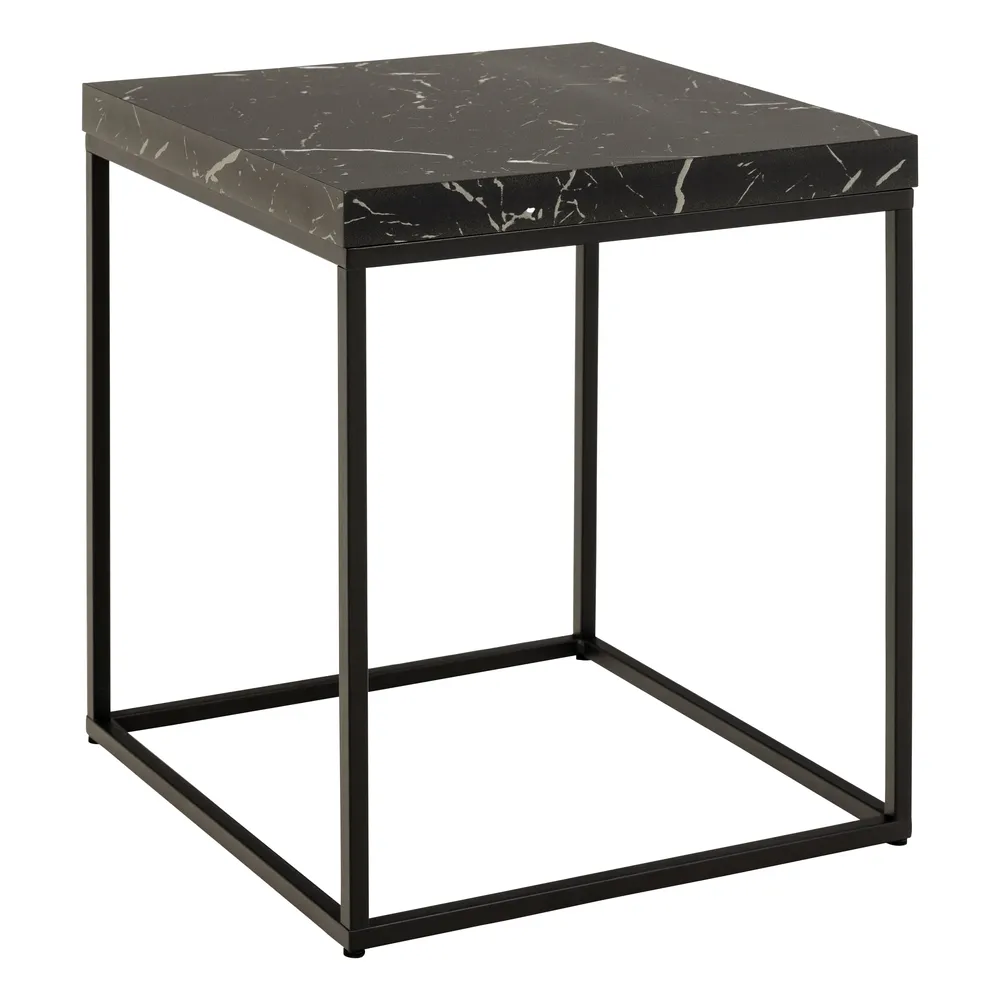 Odkladací stolík Barossa 40 cm mramor/čierny Odkladací stolík Barossa 40 cm mramor/čierny