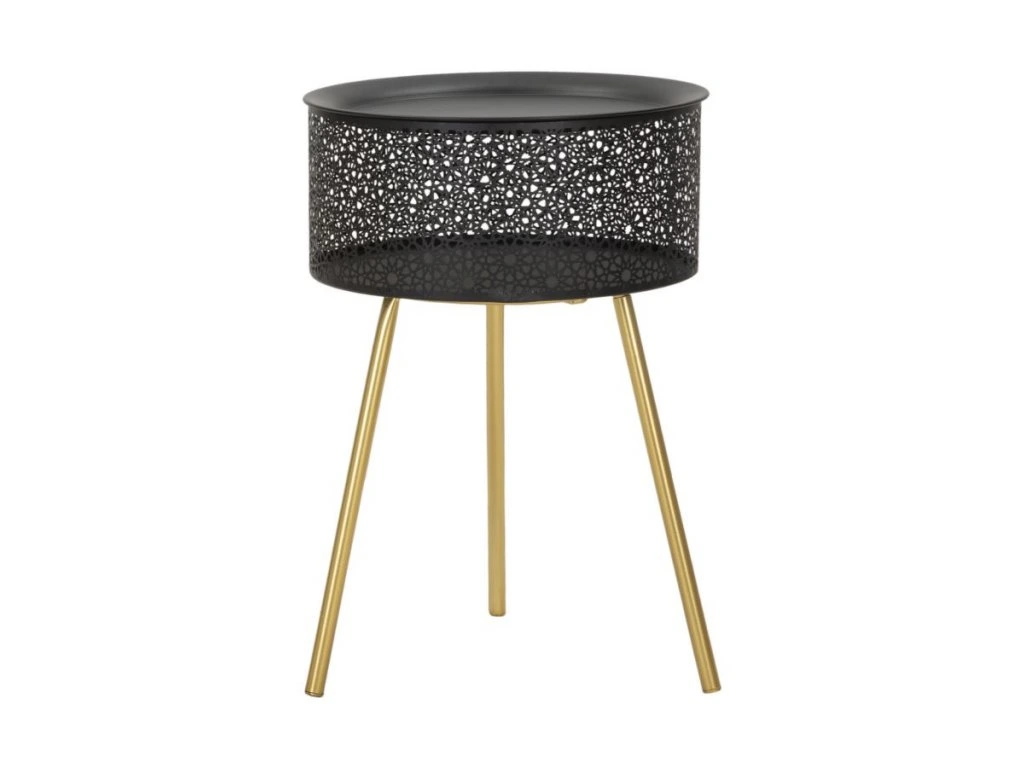 Odkladací stolík Blacky 35 cm čierno/zlatý Odkladací stolík Blacky 35 cm čierno/zlatý