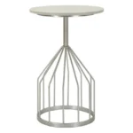 Odkladací stolík Cup 37 cm mramor/strieborný