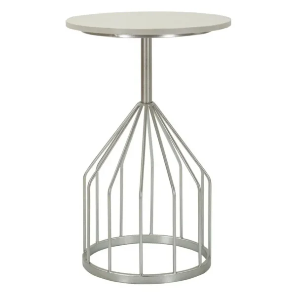 Odkladací stolík Cup 37 cm mramor/strieborný