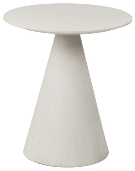 Odkladací stolík Florence 40 cm z masívu biely