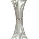 Odkladací stolík Funnel 50 cm strieborná/mramor
