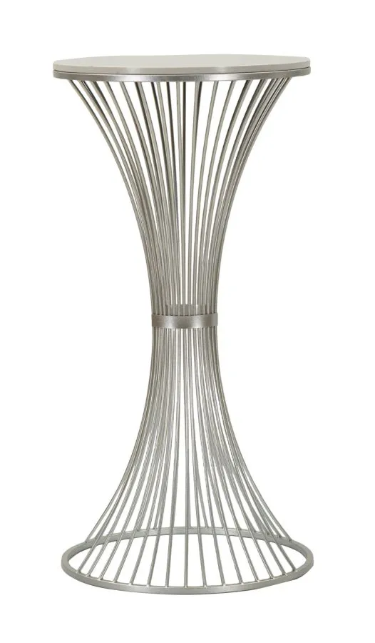 Odkladací stolík Funnel 50 cm strieborná/mramor Odkladací stolík Funnel 50 cm strieborná/mramor