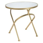 Odkladací stolík Glam 50 cm zlatý/mramor