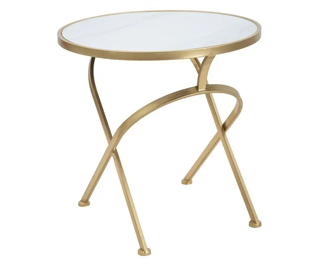 Odkladací stolík Glam 50 cm zlatý/mramor Odkladací stolík Glam 50 cm zlatý/mramor