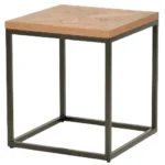 Odkladací stolík Indus 45 cm z masívu dub prírodný/grafit