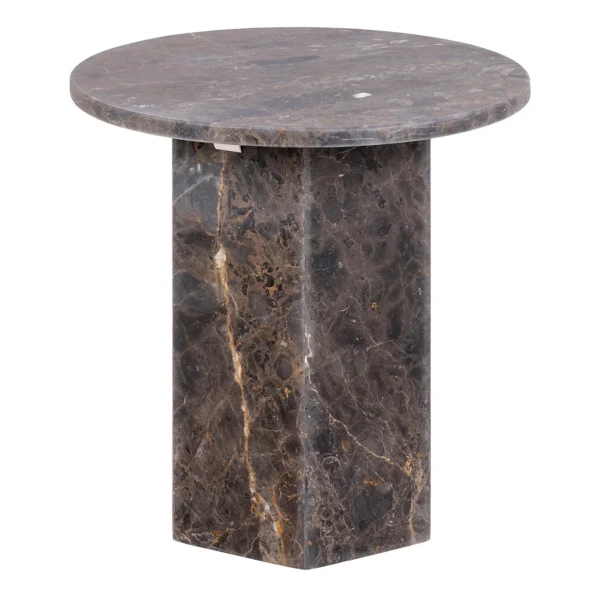 Odkladací stolík Naxos 50 cm mramor hnedý