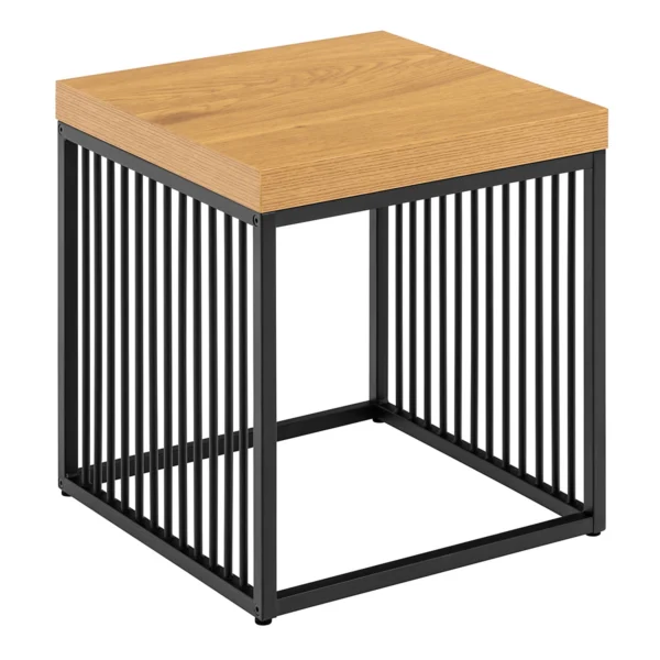 Odkladací stolík Strington 40 cm divoký dub/čierny