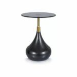 Odkladací stolík Taurus 40 cm čierna/zlatá