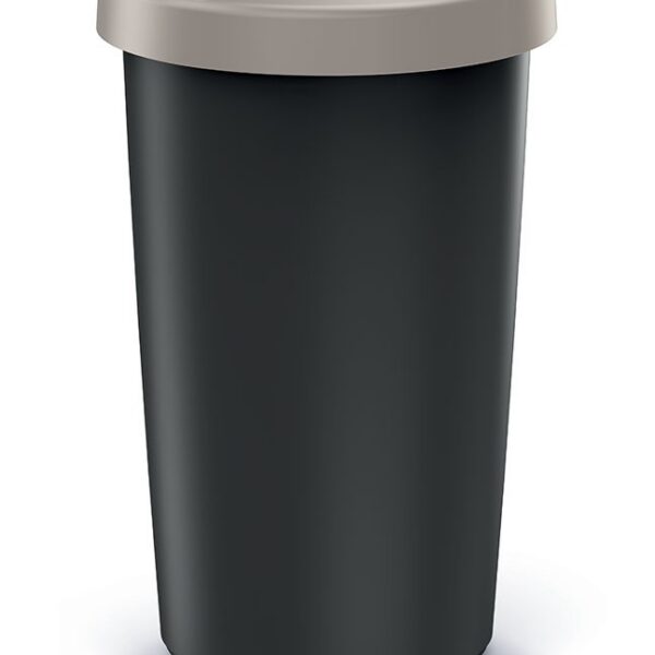 Odpadkový kôš COMPACTO 25 L čierny/hnedý