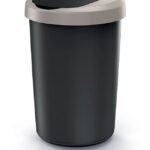 Odpadkový kôš COMPACTO 40 L čierny/hnedý