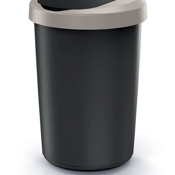 Odpadkový kôš COMPACTO 40 L čierny/hnedý