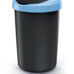 Odpadkový kôš COMPACTO 40 L čierny/svetlomodrý
