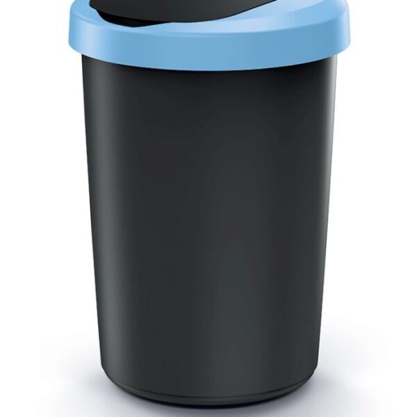 Odpadkový kôš COMPACTO 40 L čierny/svetlomodrý