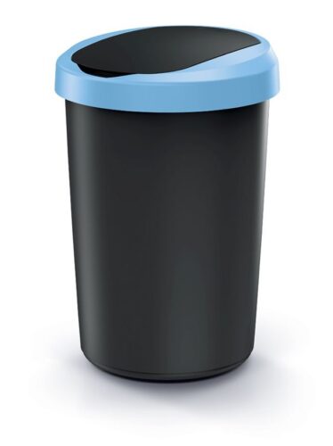 Odpadkový kôš COMPACTO 40 L čierny/svetlomodrý Odpadkový kôš COMPACTO 40 L čierny/svetlomodrý