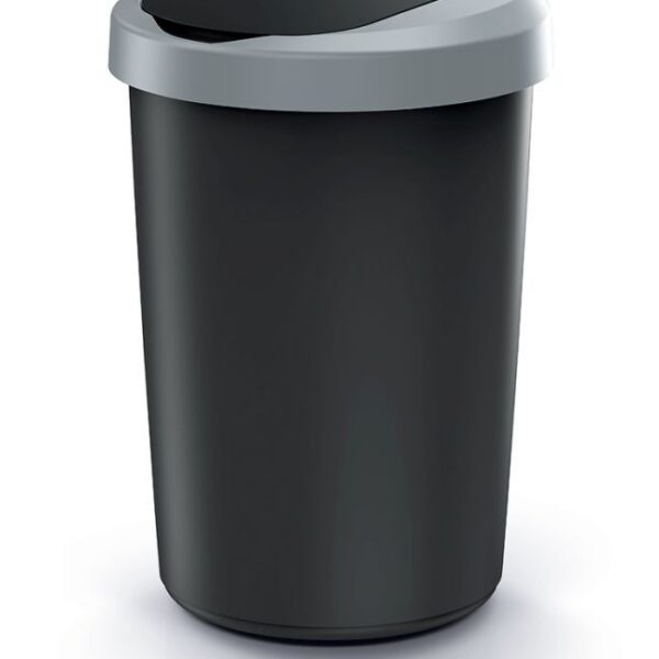 Odpadkový kôš COMPACTO 40 L čierny/svetlosivý