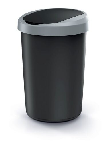 Odpadkový kôš COMPACTO 40 L čierny/svetlosivý Odpadkový kôš COMPACTO 40 L čierny/svetlosivý