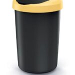 Odpadkový kôš COMPACTO 40 L čierny/žltý