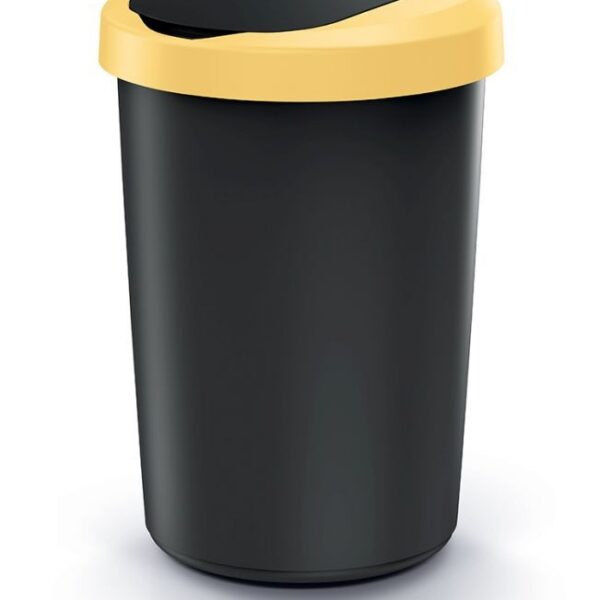 Odpadkový kôš COMPACTO 40 L čierny/žltý