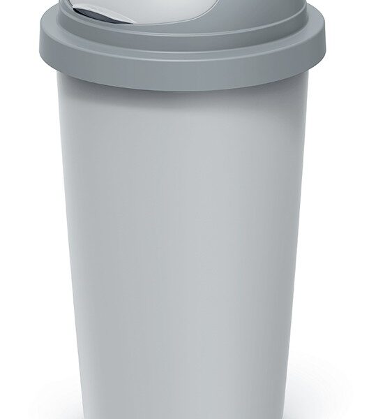 Odpadkový kôš COMPACTO ROLL 30 L popolavo sivý/svetlosivý
