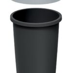 Odpadkový kôš COMPACTO ROLL 50 L čierny/svetlosivý