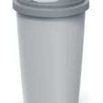 Odpadkový kôš COMPACTO ROLL 60 L popolavo sivý/svetlosivý