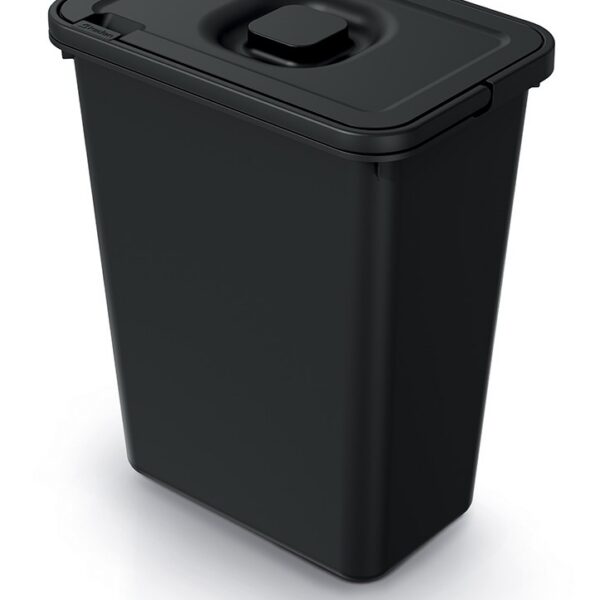 Odpadkový kôš Systém Flad s vekom 10 L čierny