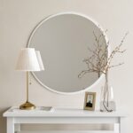 Okrúhle nástenné zrkadlo Ayna 60 cm biele