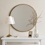 Okrúhle nástenné zrkadlo Ayna 60 cm orech