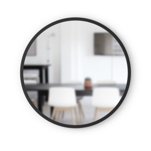 Okrúhle nástenné zrkadlo HUB 61 cm čierne Okrúhle nástenné zrkadlo HUB 61 cm čierne