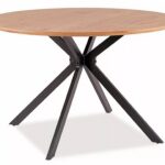 Okrúhly stôl Aster 120 cm dub prírodný/čierny