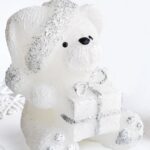 Parafínová sviečka TEDDY 15 cm biela
