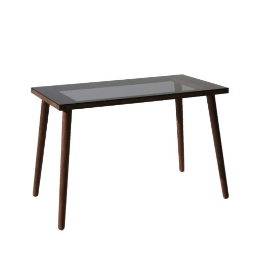 Písací stôl COZY z masívu orech/sklo Písací stôl COZY z masívu orech/sklo